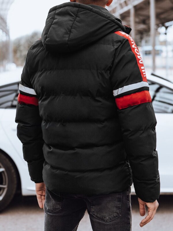 Dstreet Trendy čierna pánska bunda na zimu