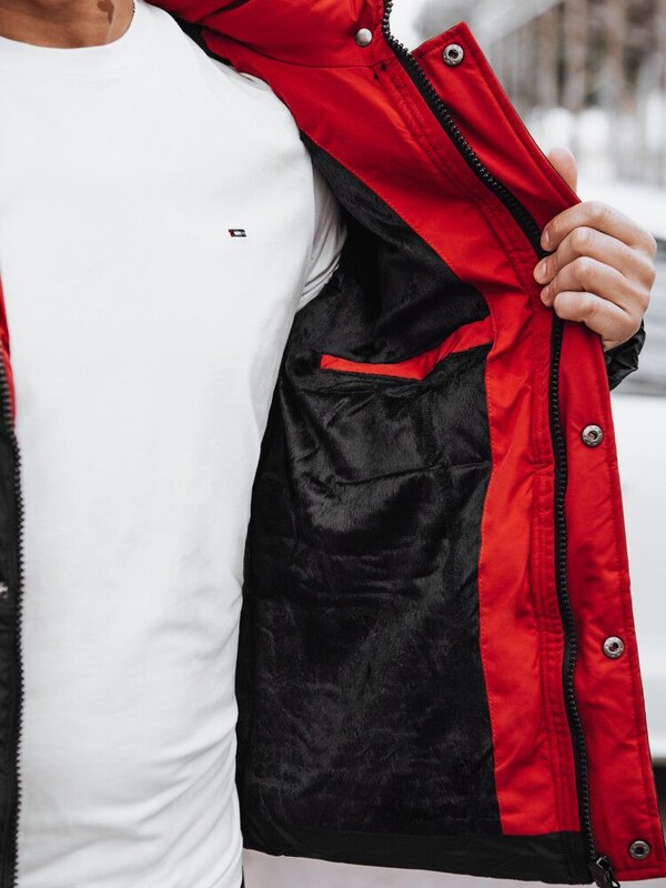 Dstreet Trendy čierna pánska bunda na zimu