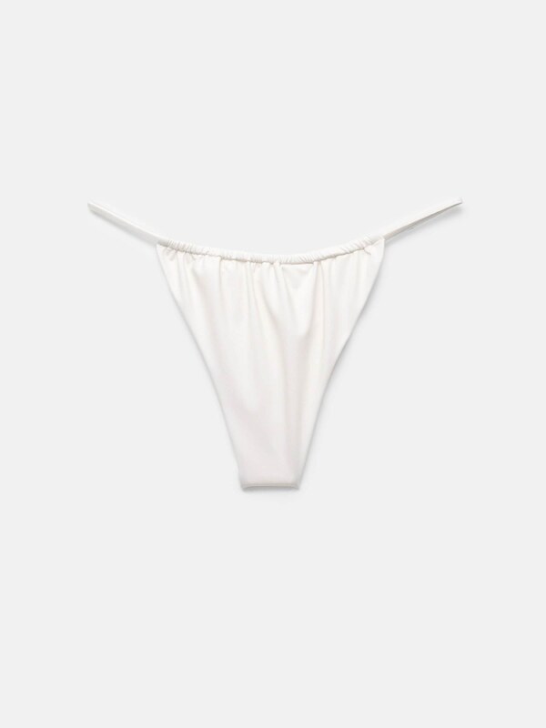 Pull&Bear Bikinové nohavičky žltá / oranžová / čierna / biela