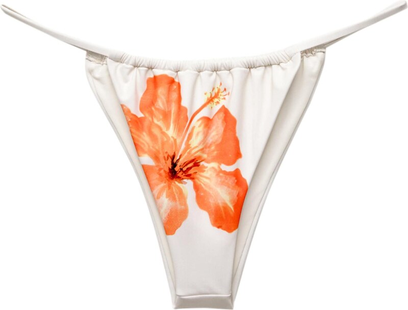 Pull&Bear Bikinové nohavičky žltá / oranžová / čierna / biela