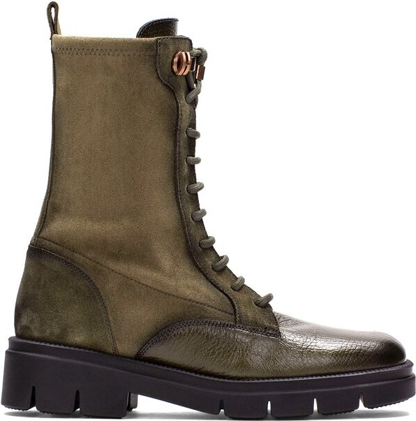 Luxusní kotníkové boty Hispanitas v army stylu Hispanitas HI254234 zelená