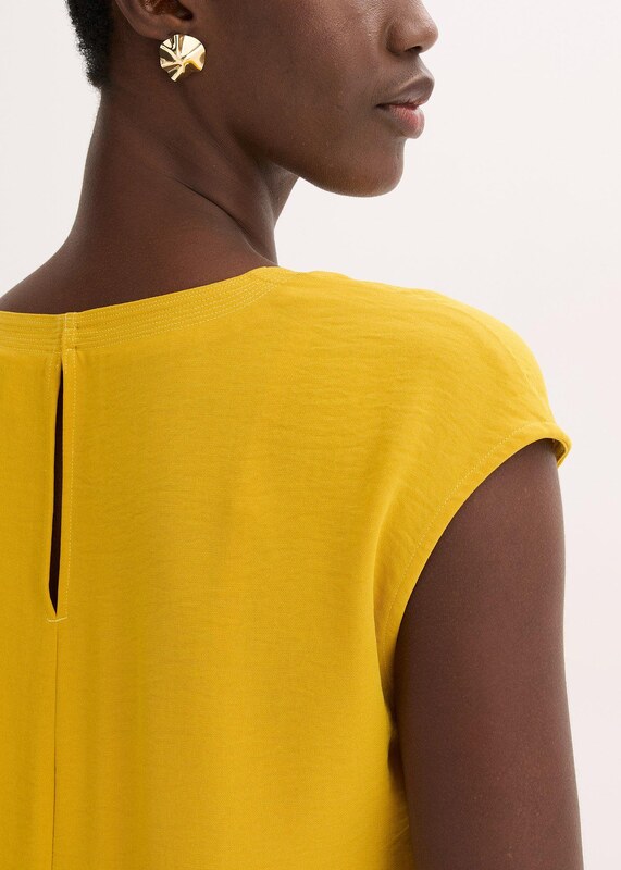 bonprix Šaty zo štruktúrovaného materiálu, farba žltá