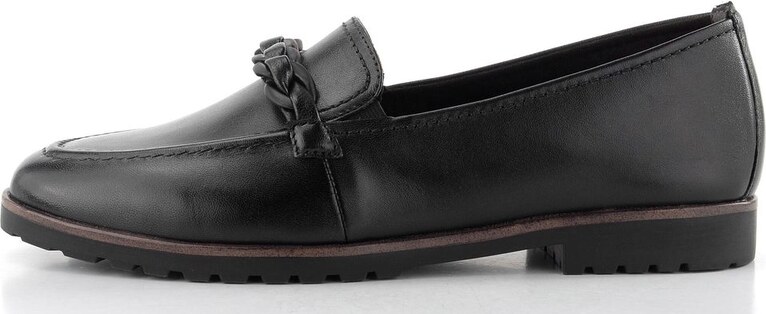 Tamaris mokasíny black leather 1-24200-42