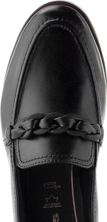 Tamaris mokasíny black leather 1-24200-42