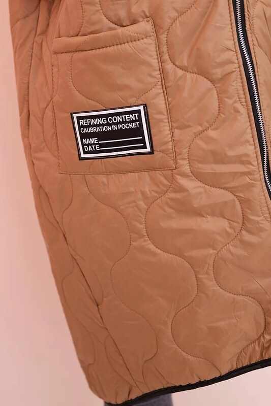 Kesi Dámske Plus veľkosť prešívaná vesta s kapucňou na zips Janina