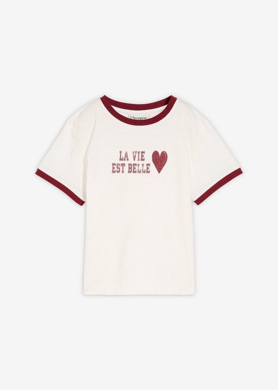 bonprix Tričko z čistej bio bavlny, farba biela