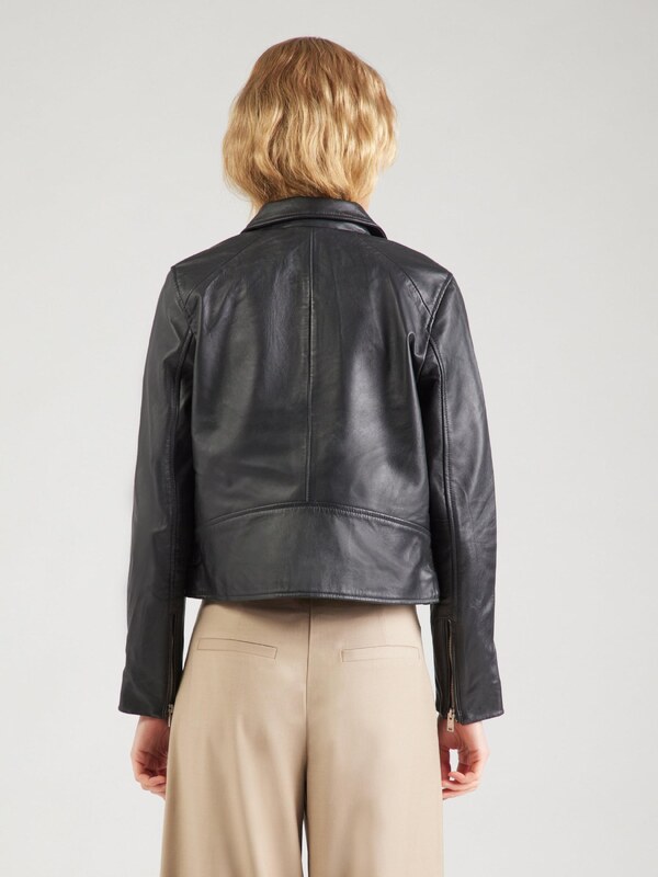 SELECTED Prechodná bunda 'Katie' čierna / strieborná