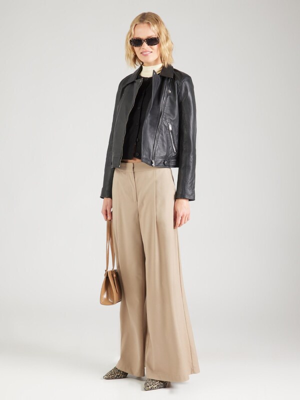 SELECTED Prechodná bunda 'Katie' čierna / strieborná