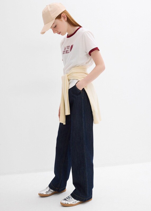 bonprix Tričko z čistej bio bavlny, farba biela