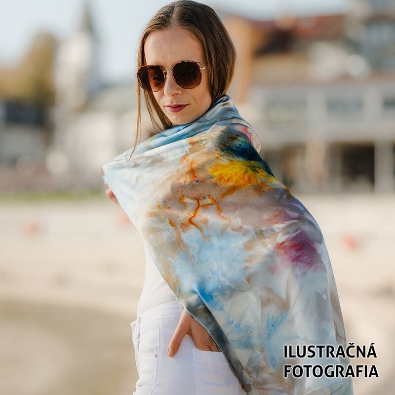 Vega Ručne vyrábaná Hodvábna Šatka LIMITED_282, Jeden kus