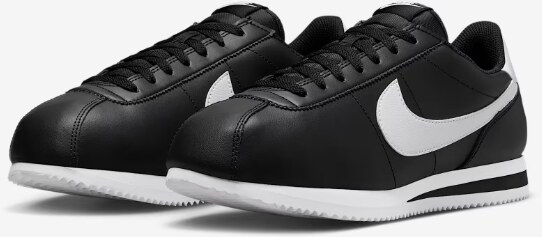 Nike Cortez Leather Mens Shoes BLACK