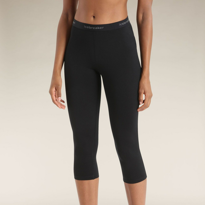 Dámske legíny Merino 200 Oasis 3/4 Leggings Icebreaker Black veľkosti oblečenia M