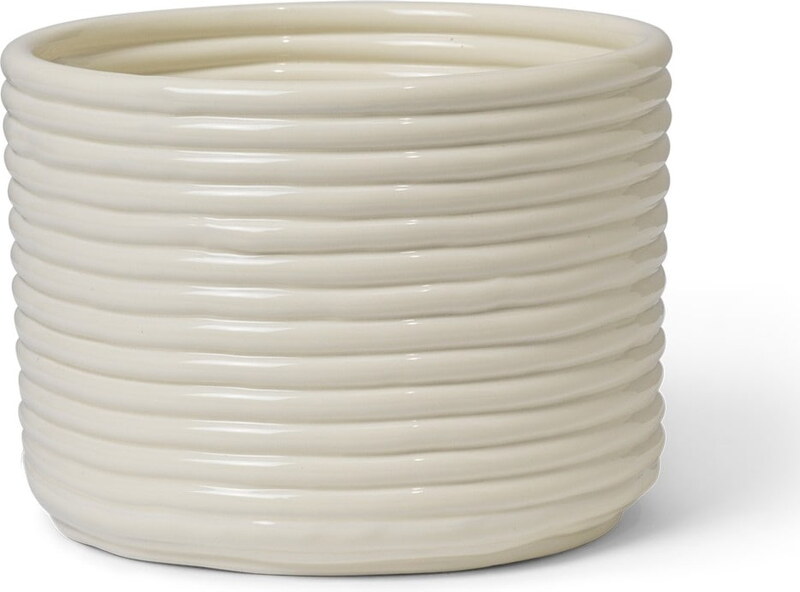 Ferm Living Obal na kvetináč Corduroy Off White