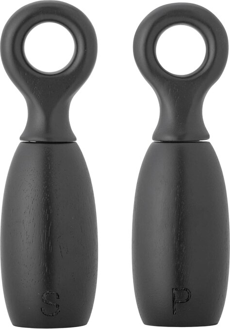 Bloomingville Mlynček na soľ a korenie Martim Black – sada 2 ks