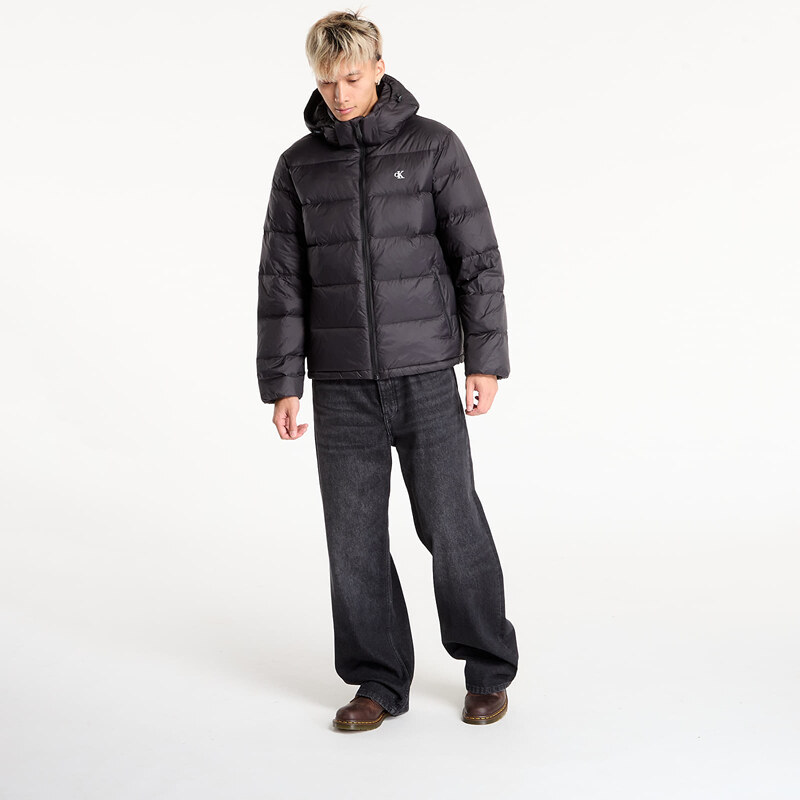 Páperka Calvin Klein Jeans Ls Nylon Zip Off Hooded Jacket Black M