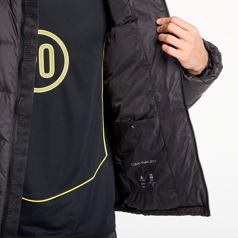 Páperka Calvin Klein Jeans Ls Nylon Zip Off Hooded Jacket Black M