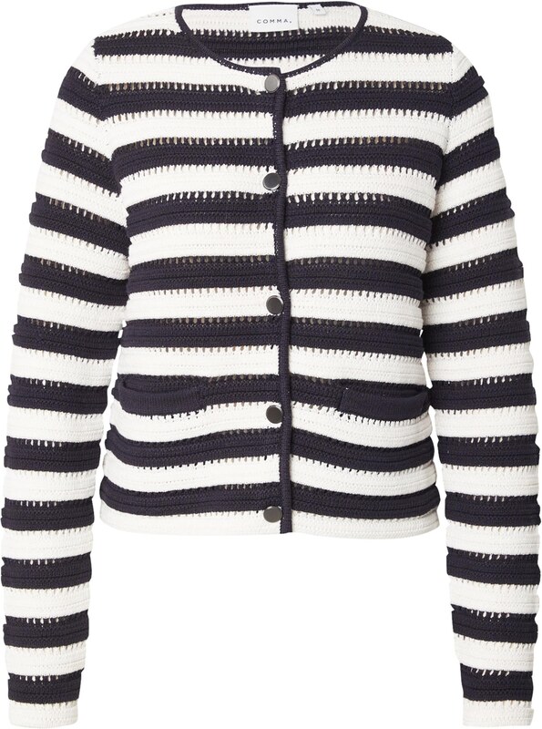 COMMA Kardigán čierna / biela