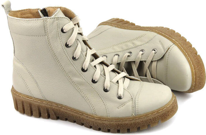 Dámské kozačky a kozačky polské značky HELIOS Komfort 575, ecru