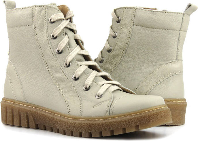 Dámské kozačky a kozačky polské značky HELIOS Komfort 575, ecru