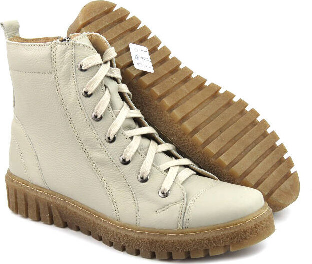 Dámské kozačky a kozačky polské značky HELIOS Komfort 575, ecru