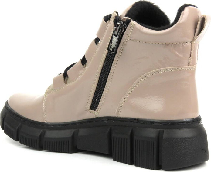 Kožené dámské kotníkové boty polské značky - HELIOS KOMFORT 523, béžová