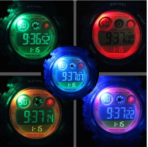 SKMEI 1451 Detské športové hodinky Little lady Fialové