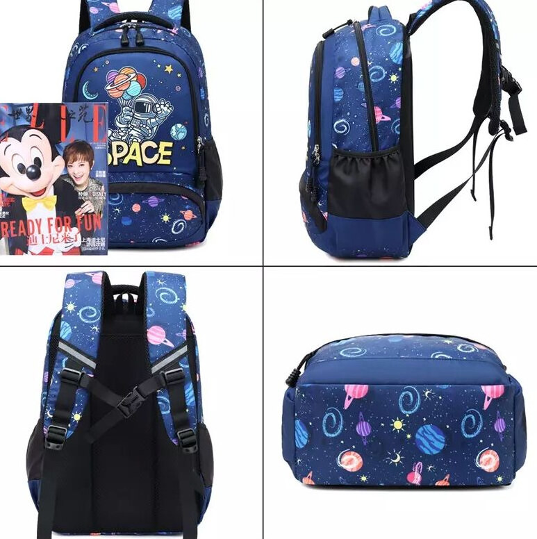 Meisohua Meiso chlapčenský školský batoh set 3v1 Kozmo Space 16L