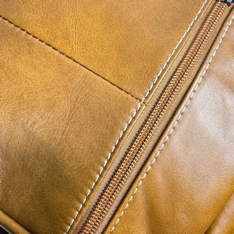 Bullcaptain pánska kožená taška s retiazkou Miltiade Khaki