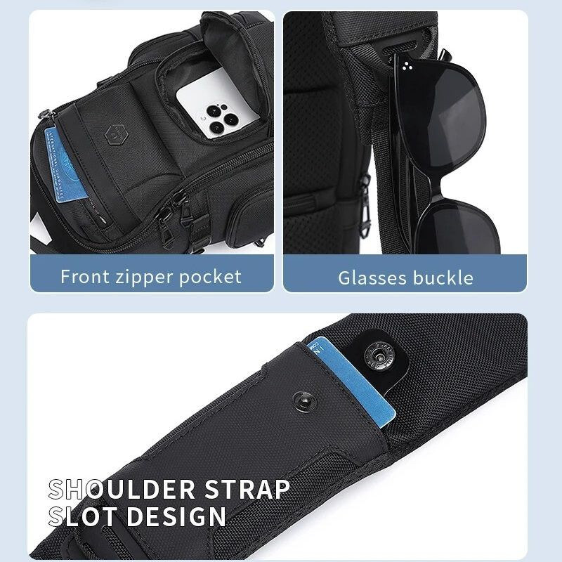 Ozuko pánsky batoh cez hruď Rahat Čierny 14L