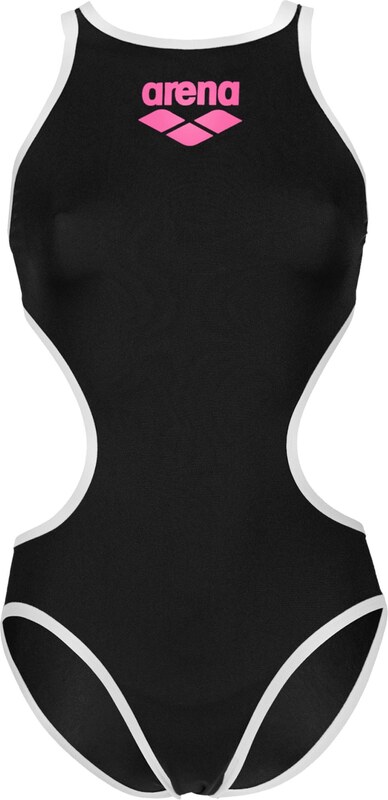 ARENA Jednodielne plavky 'ONE BIGLOGO' ružová / čierna / biela
