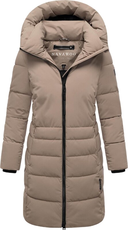 NAVAHOO Zimný kabát 'Mondnebel XIV' mokka / čierna
