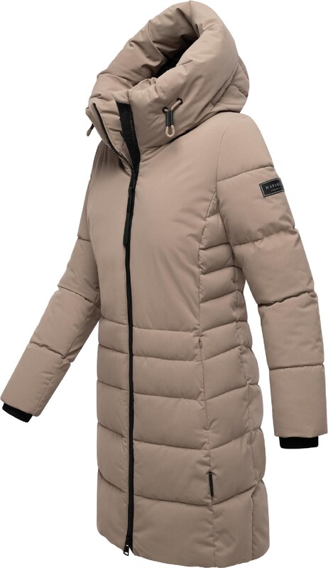 NAVAHOO Zimný kabát 'Mondnebel XIV' mokka / čierna