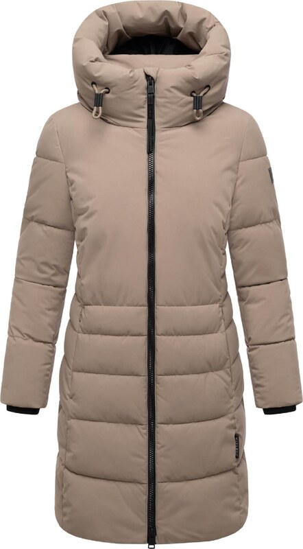 NAVAHOO Zimný kabát 'Mondnebel XIV' mokka / čierna