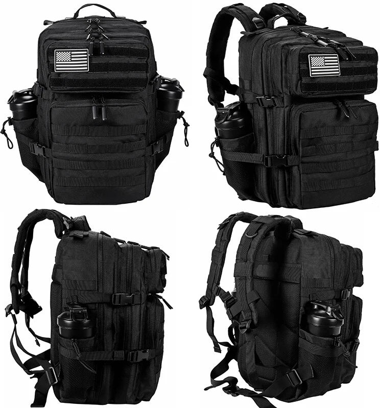TOP FASHION Taktický batoh 25–45L – outdoorový ruksak s držákem lahve