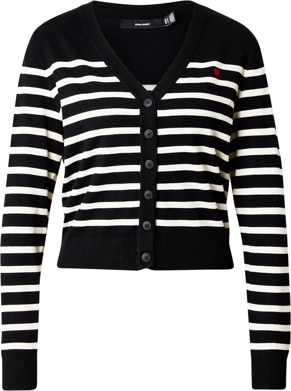 VERO MODA Kardigán 'VMDORY' čierna / biela