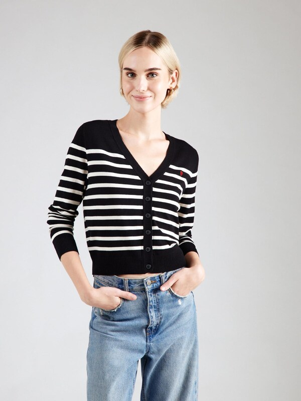 VERO MODA Kardigán 'VMDORY' čierna / biela