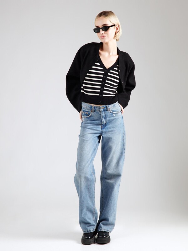 VERO MODA Kardigán 'VMDORY' čierna / biela