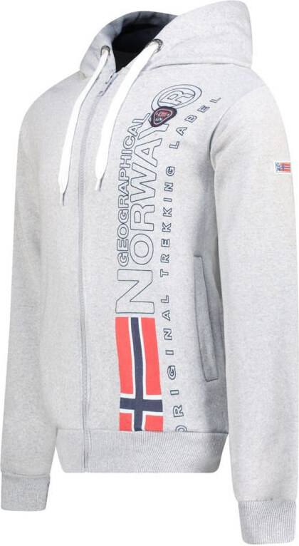 Geographical Norway Geografické Nórsko Fogora DB 100 M WZ3066H/GN-Gray sieťovaná mikina