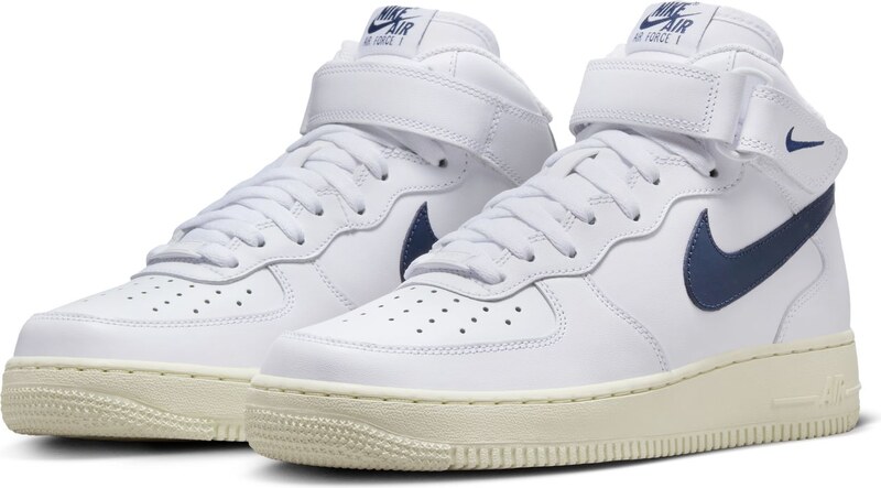 Nike Air Force 1 '07 Mid "White Midnight Navy" Wmns - Dámske - Tenisky Nike - Biele - DD9625-105