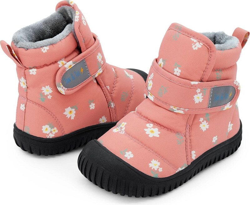 Jan & Jul Detské zimné topánky / Toasty-Dry Booties Apricot Flower / BTB-AFL