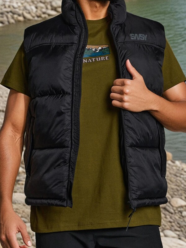 Sinsay - Prešívaná vesta so stojačikom - čierna