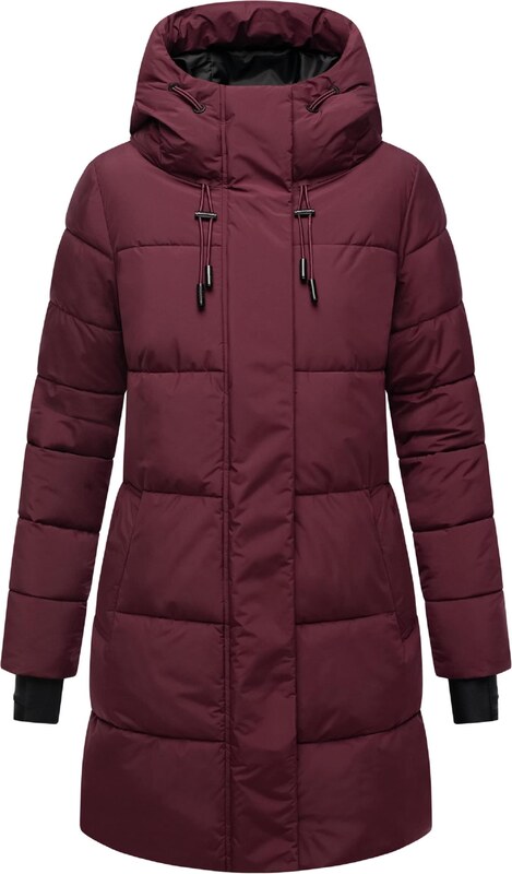 MARIKOO Zimný kabát 'Kaituu XVI' vínovo červená