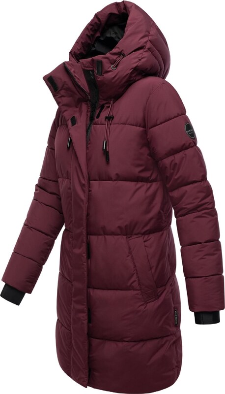 MARIKOO Zimný kabát 'Kaituu XVI' vínovo červená