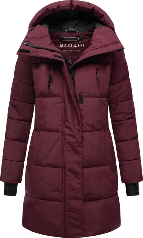 MARIKOO Zimný kabát 'Kaituu XVI' vínovo červená