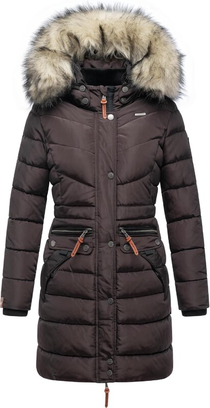 NAVAHOO Zimný kabát 'Paula' hnedá