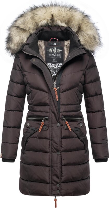NAVAHOO Zimný kabát 'Paula' hnedá