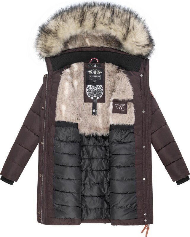 NAVAHOO Zimný kabát 'Paula' hnedá