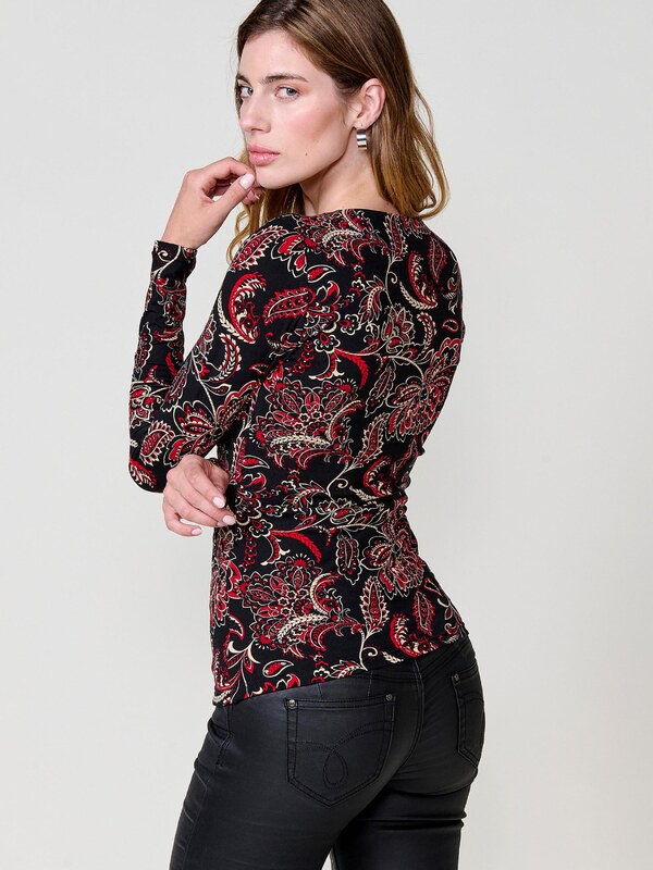 KOROSHI Tričko červená / čierna / biela