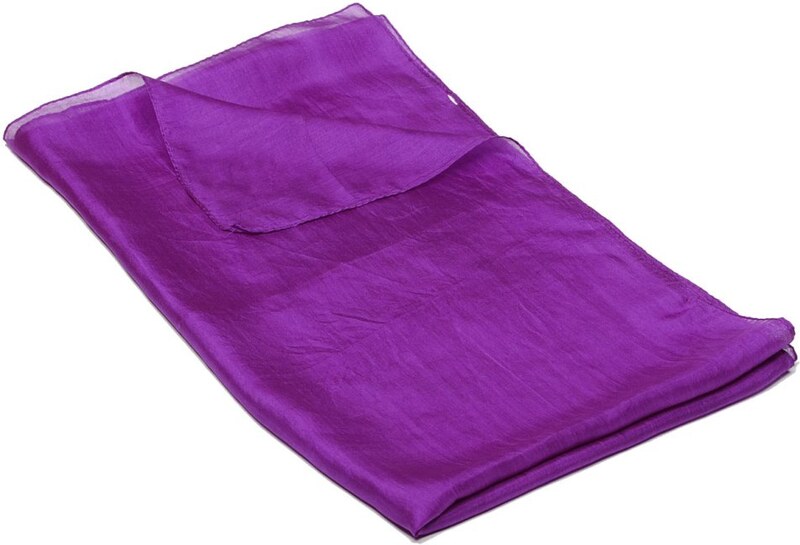 Pranita Hodvábny šál jednofarebný fialový II