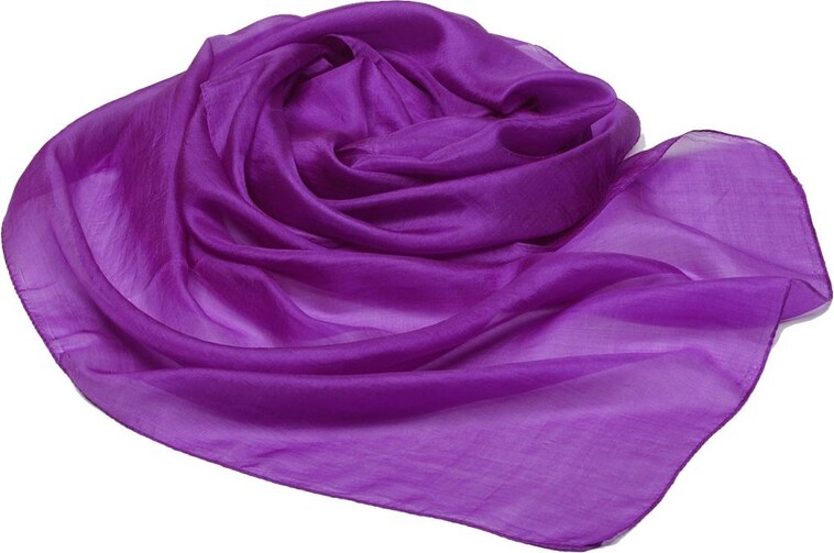 Pranita Hodvábny šál jednofarebný fialový II